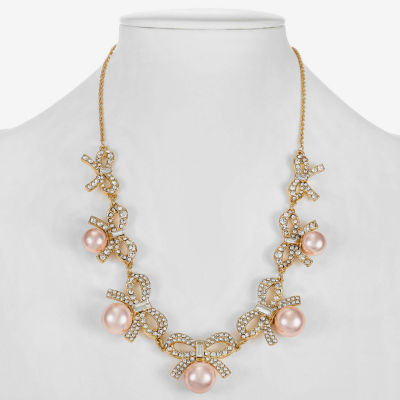 Monet Jewelry Gold Tone Womens 17 Inch Collar Necklace