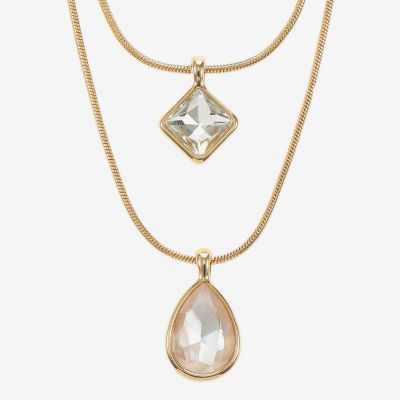 Monet Jewelry Womens Glass 17 Inch Strand Necklace