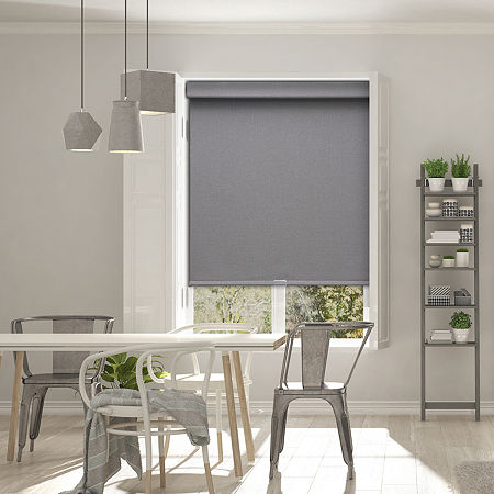 Asstd National Brand Dover Easy Rise Energy Saving Cordless Blackout Roller Shade In Gray