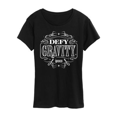Wicked Defy Gravity Womens Crew Neck Short Sleeve Regular Fit Wicked Graphic T-Shirt