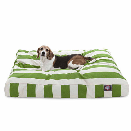 Majestic Pet Vertical Stripe Rectangle Pet Bed, One Size, Green