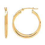 14K Gold 27.5mm Hoop Earrings