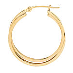 14K Gold 27.5mm Hoop Earrings