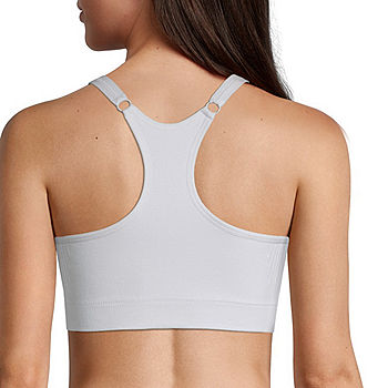 Buy HAYBERG Women's Front Open Zipper Padded Sports Bra (Grey,Free Size) at