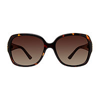 Liz Claiborne Womens UV Protection Square Sunglasses (Tortoise Gold)