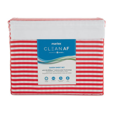 Martex Clean Af Pinstripe Sheet Set