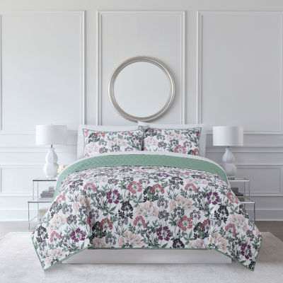 Home Expressions Avery Floral Quilt Set, Color: Malachite Green - JCPenney