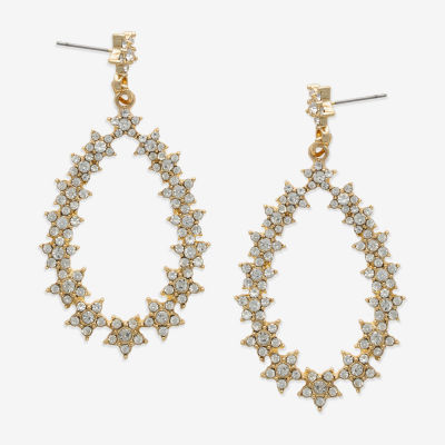 Mixit Hypoallergenic Gold Tone Cubic Zirconia Star Drop Earrings