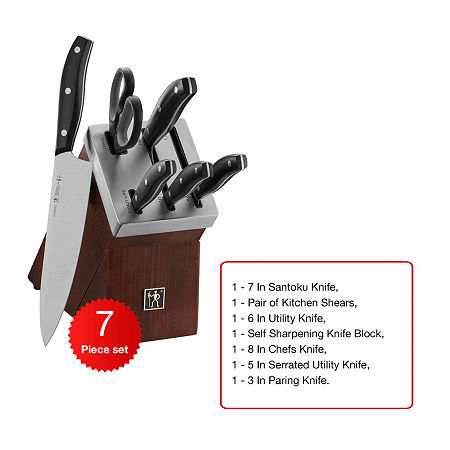 Henckels International Definition Self Sharpening 7-pc. Knife Block Set, One Size, Black