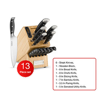 Chicago Cutlery Ellsworth Triple-Rivet Handle 13-pc Block Set, Color: Black  - JCPenney