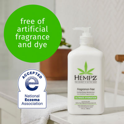 Hempz New! Fragrance-Free Herbal Body Moisturizer 17 Oz.