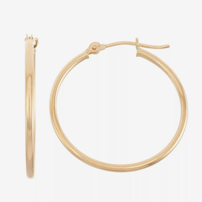Womens 14K Gold 30mm Hoop Earrings