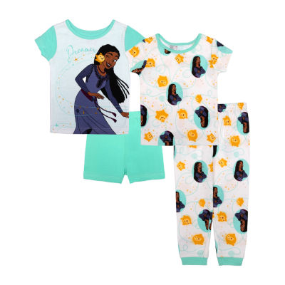 Disney Collection Toddler Girls 4-pc. Wish Pajama Set