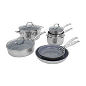 KitchenAid Hard Anodized Nonstick Cookware Pots and Pans Set, 10 Piece,  Onyx Black