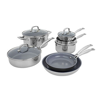 Henckels Clad Alliance 10-pc. Stainless Steel Cookware Set, Color:  Stainless Steel - JCPenney