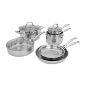 Tramontina Gourmet 8-pc. Tri-Ply Clad 18/10 Stainless Steel Induction-Ready  Cookware Set-JCPenney, Color: Stainless Steel