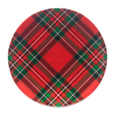 Certified International Christmas Plaid 12-pc. Melamine Dinnerware Set