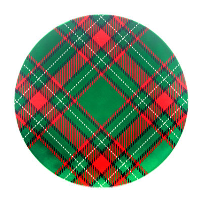 Certified International Christmas Plaid 6-pc. Melamine Dinner Plate