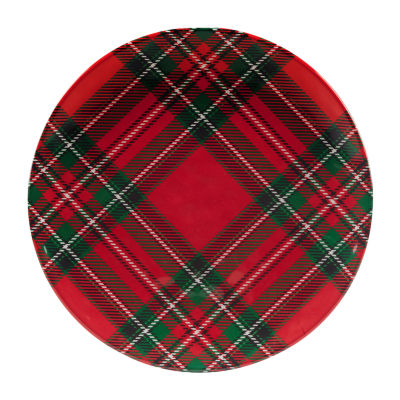 Certified International Christmas Plaid Serving Platter