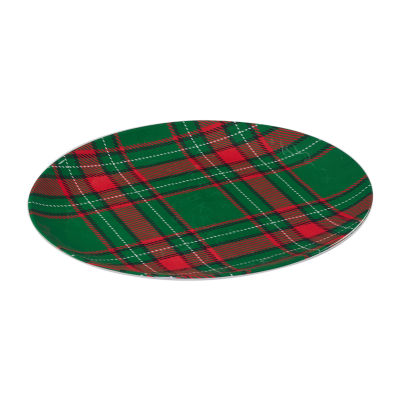 Certified International Christmas Plaid Serving Platter