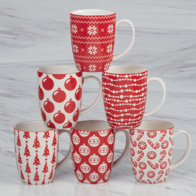 Certified International Peppermint Candy 6-pc. Coffee Mug