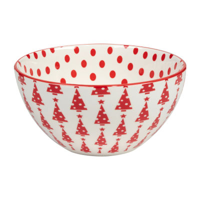 Certified International Peppermint Candy 6-pc. Porcelain Ice Cream Bowl