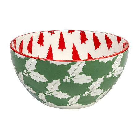 Certified International Winter Medley 6-pc. Porcelain Ice Cream Bowl, One Size, Red