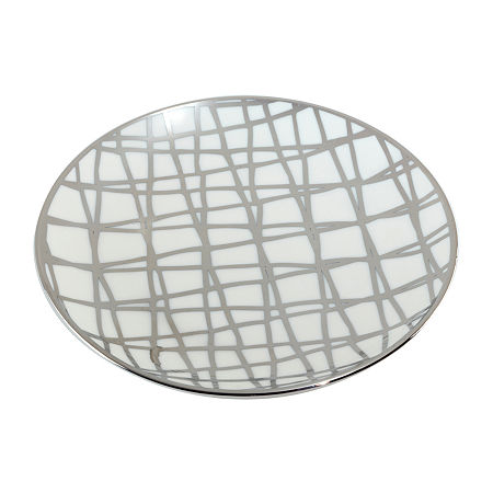 Certified International Matrix Silver 6-pc. Porcelain Appetizer Plate, One Size, Silver