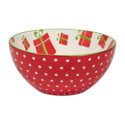 Certified International Holiday Fun 6-pc. Porcelain Ice Cream Bowl