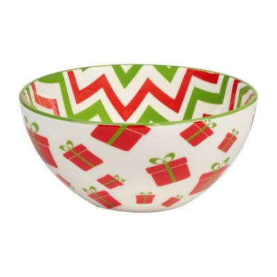 Certified International Holiday Fun 6-pc. Porcelain Ice Cream Bowl