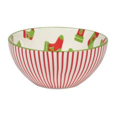 Certified International Holiday Fun 6-pc. Porcelain Ice Cream Bowl