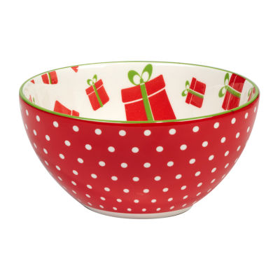 Certified International Holiday Fun 6-pc. Porcelain Ice Cream Bowl