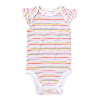 Okie Dokie Baby Girls Round Neck Short Sleeve Bodysuit JCPenney