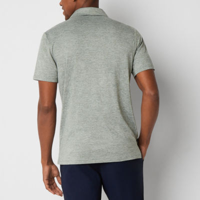 stylus stretch mens regular fit short sleeve button down shirt