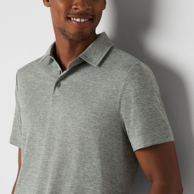 stylus stretch mens regular fit short sleeve button down shirt