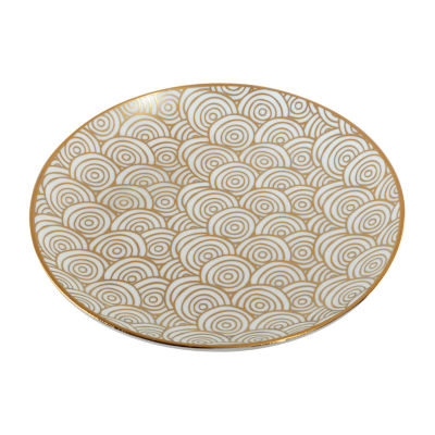 Certified International Matrix Gold 6-pc. Porcelain Appetizer Plate