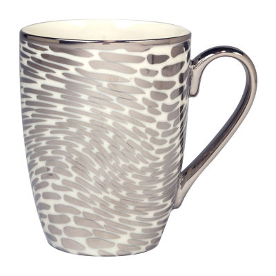 Certified International Matrix Silver 6-pc. Abstract Coffee Mug