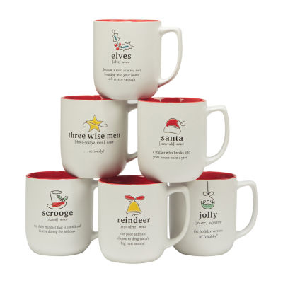 Certified International Christmas Fun 6-pc. Coffee Mug