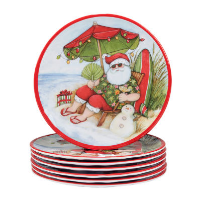 Certified International Santa's Wish 6-pc. Melamine Salad Plate