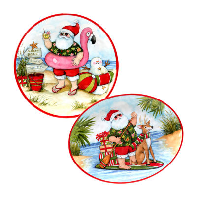 Certified International Santa's Wish Melamine Serving Platter