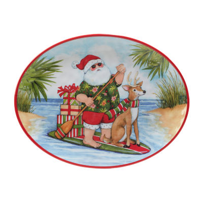 Certified International Santa's Wish Melamine Serving Platter