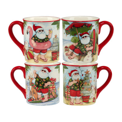 Certified International Santa's Wish 4-pc. Coffee Mug