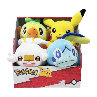 Pokemon New Galar Region 8 Inch Plush 4-Pack