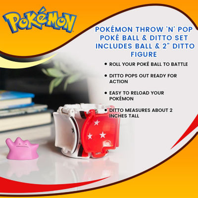 Pokemon Throw N Pop Poke Ball Ditto Figure Toy Playset