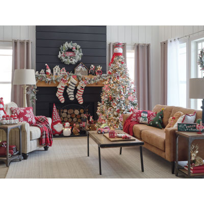 North Pole Trading Co. Rattan Led Gift Box Christmas Tabletop Decor