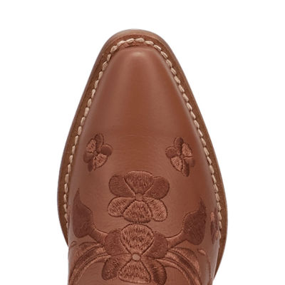 Dingo Womens Sweetheart Leatherie Stacked Heel Cowboy Boots