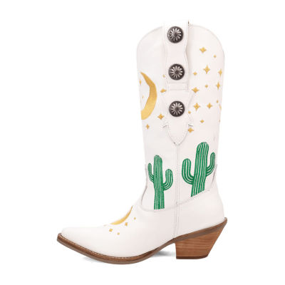 Dingo Womens Pachita Leather Stacked Heel Cowboy Boots