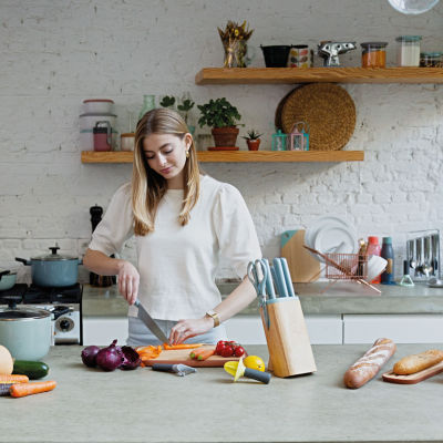 BergHOFF Leo Glints Stainless Steel 7" Santoku Knife