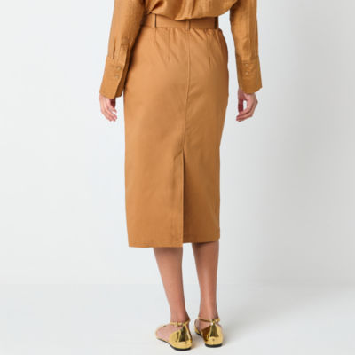Worthington Womens Midi Pencil Skirt