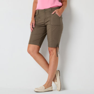 St. John's Bay Womens 11 1/2" Mid Rise Cargo Short